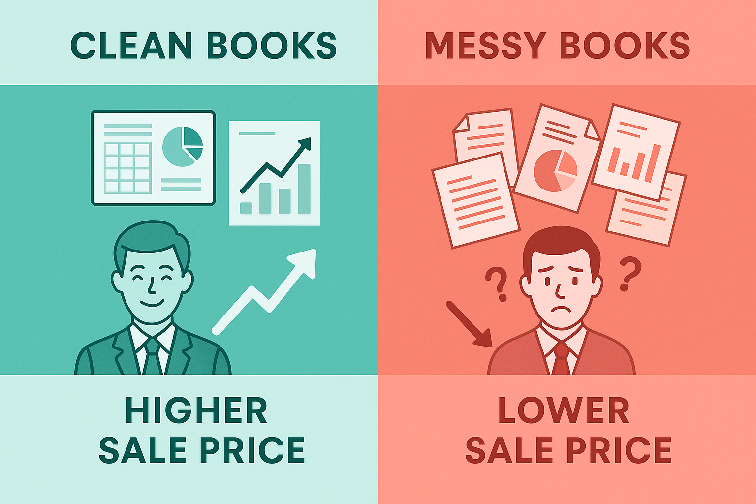 Clean Books vs Messy Books Impact on Business Sale Price