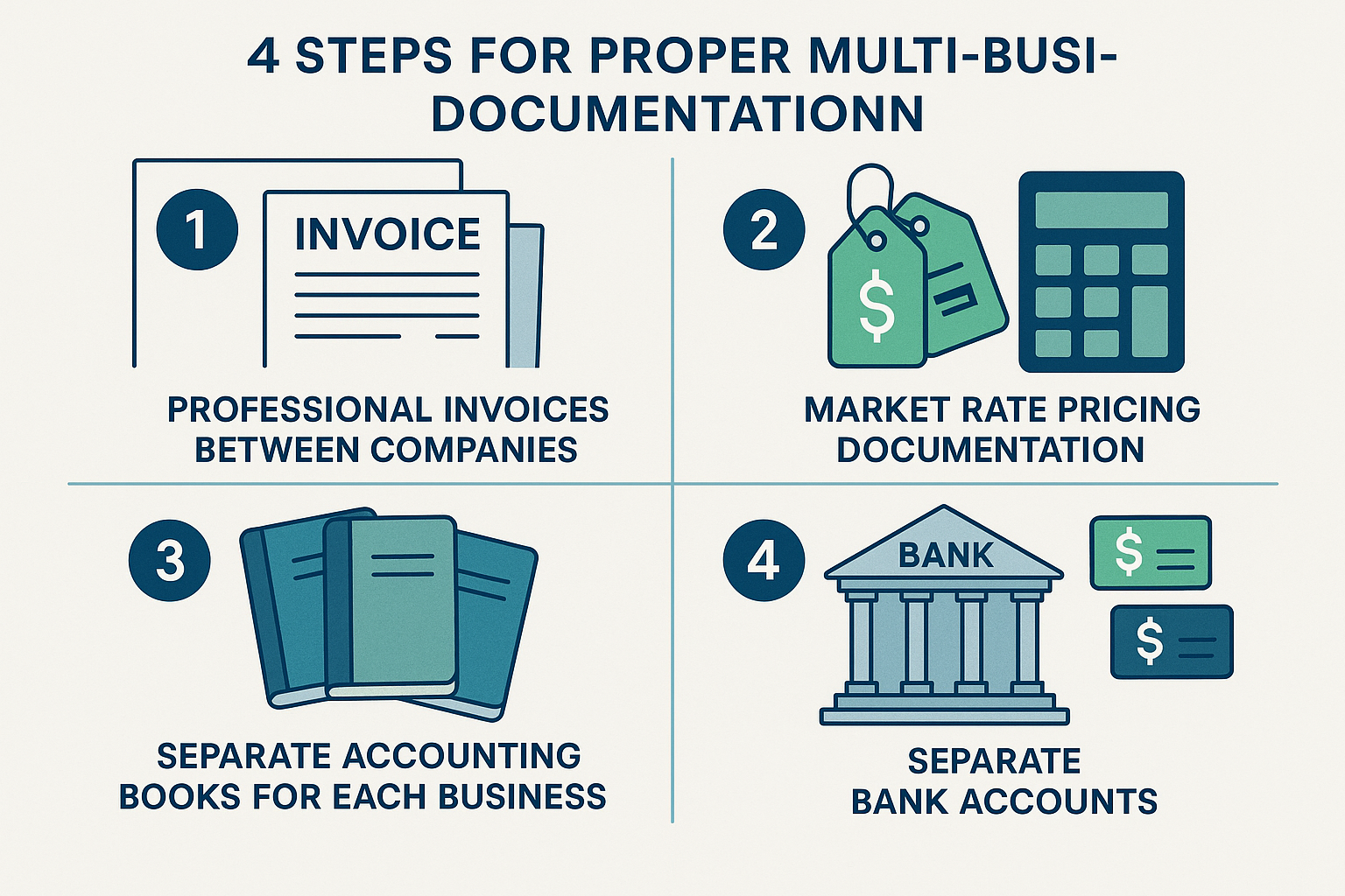 4 steps for proper multi-business documentation
